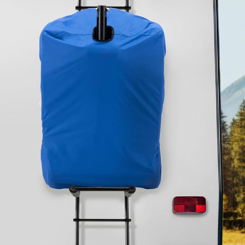 RecPro RV Portable Waste Tank Cover | Heavy-Duty Polyester | Water & Weather Resistant | Protects Portable Waste Tanks On the Road or in Storage | Black or Blue Options (Blue) - Image 5